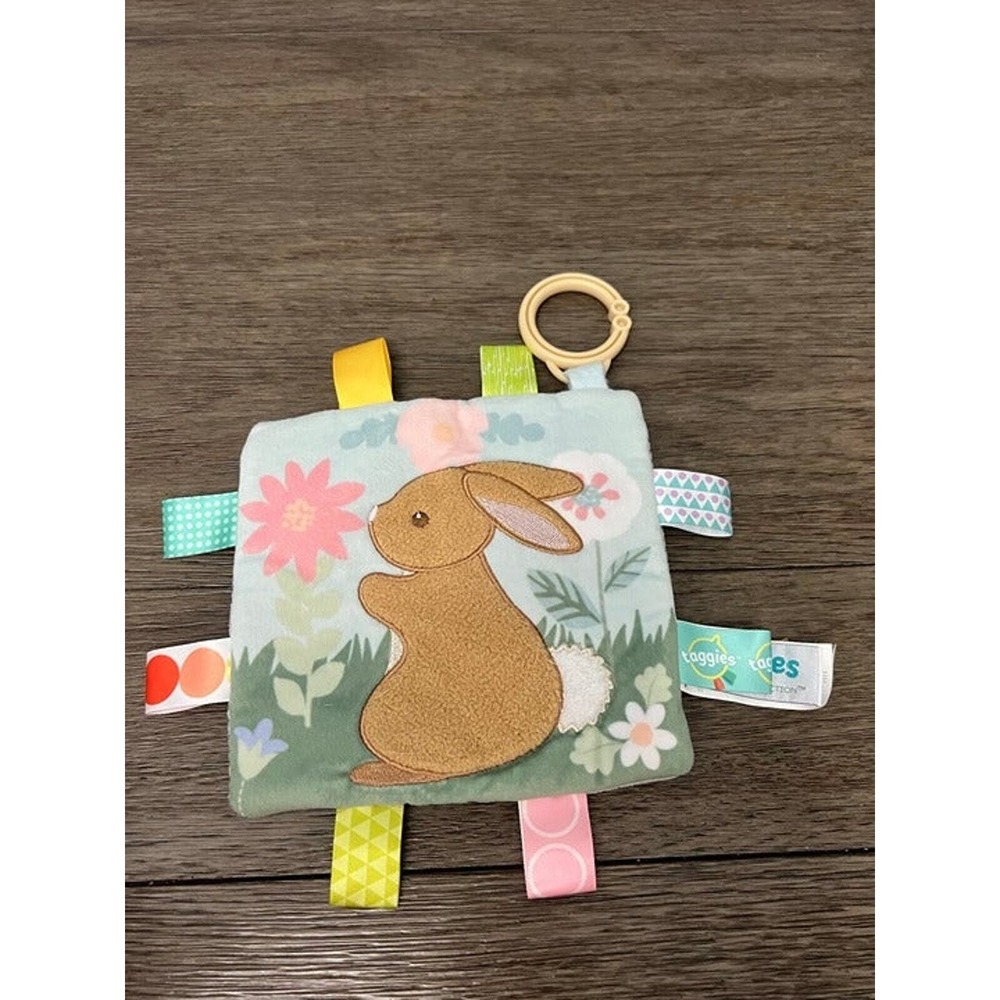 Taggies Crinkle Me Bunny Rabbit Baby Sensory Activity Plush Toy Mary Meyer Green